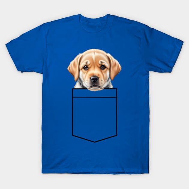 Puppy golden retriever Breast Pocket Bag T-Shirt by design-lab-berlin